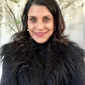 Felicity fur trimmed sweater coat